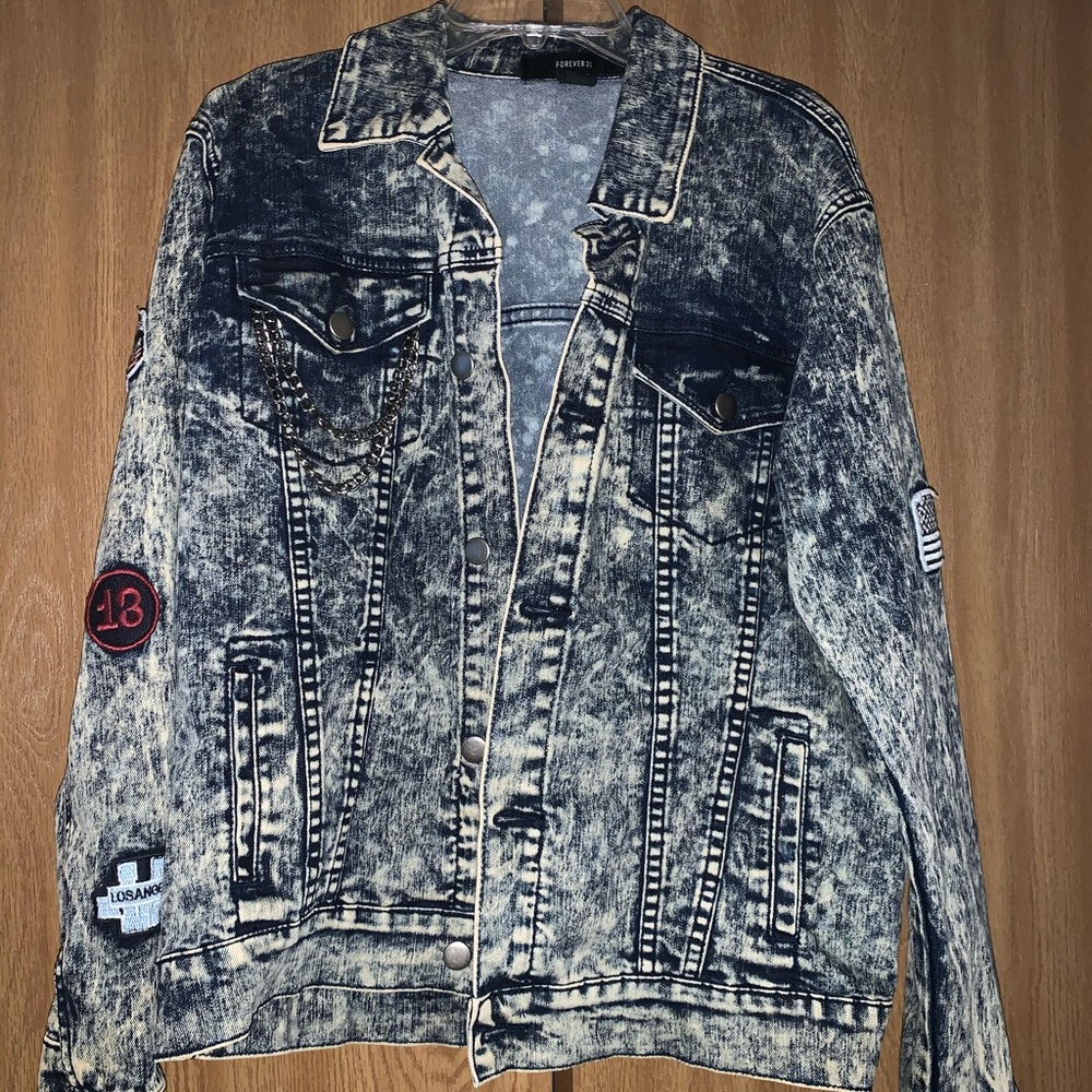 Vintage chained jean jacket